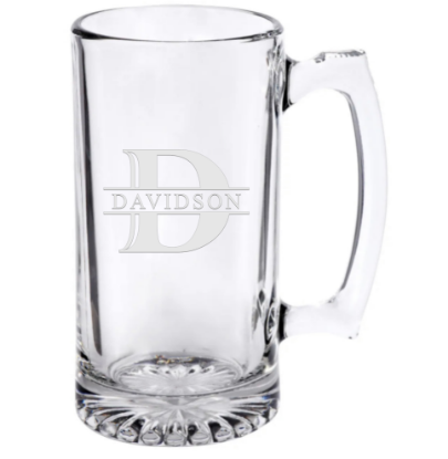 Picture of 26.5oz. Personalized Engraved Glass Sports Mugs with Handle