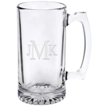 Picture of 16 oz. Personalized Engraved Glass Sports Mugs with Handle
