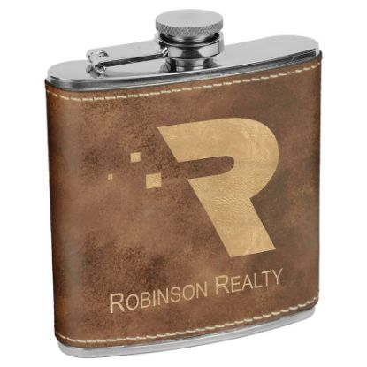 Picture of Leatherette Stainless Steel Flask 6oz.
