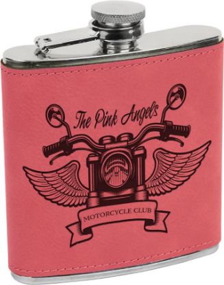 Picture of Leatherette Stainless Steel Flask 6oz.