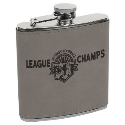 Picture of Leatherette Stainless Steel Flask 6oz.