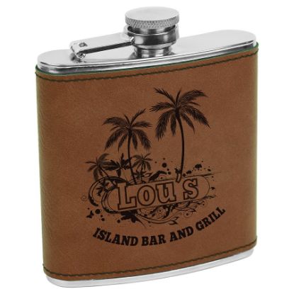 Picture of Leatherette Stainless Steel Flask 6oz.
