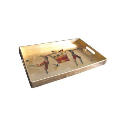 Picture of Lacquer and Gold Leaf Serving Tray, Puligny Montrachet" by Gerard Puvis