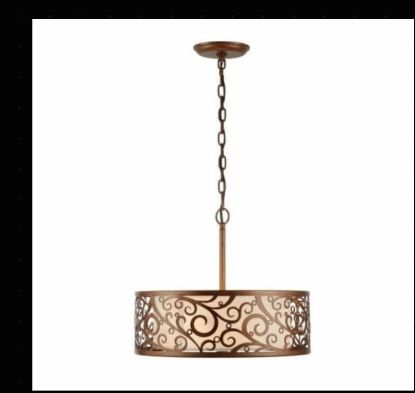 Picture of Home Decorators Collection Carousel 3-Light Burnished Gold Pendant