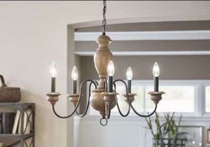 Picture of Kichler Beulah 5- Light Chandelier- Olde Bronze with Faux Pine Accents
