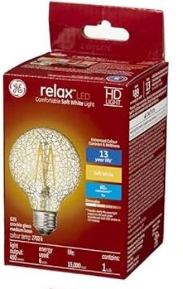 Picture of *Special Purchase* LED HD Soft White LED Decorative Crackle Glass Bulb