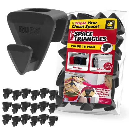 Picture of Original As Seen On TV Ruby Space Triangles, Cascade Hangers to Create Up to 3X More Closet Space