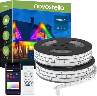 Picture of NOVOSTELLA Rope Lights Outdoor, Rainbow Color WiFi 105 FT