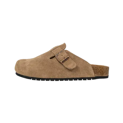 Picture of Closed Round Toe Suede Cork Clogs LADIES 7.5