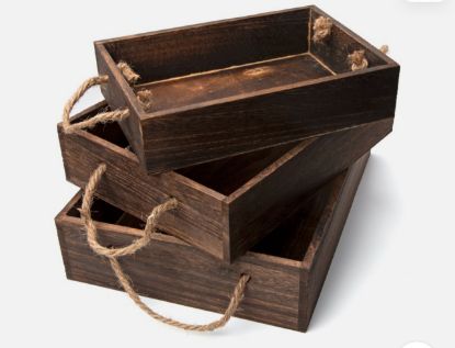 Picture of 3 piece hardwood trays