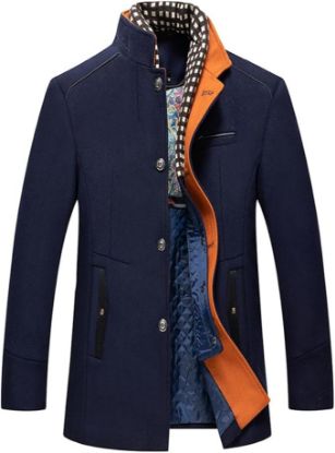 Picture of Autumn And Winter Men Wool Tweed Coat Scarf Non-Iron Tweed Coat - SIZE XL