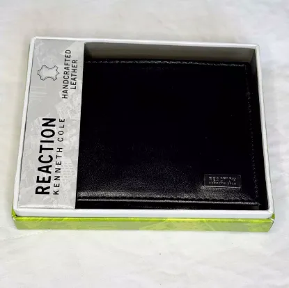 Picture of Kenneth Cole REACTION Men's Genuine Leather Bifold Wallet Black