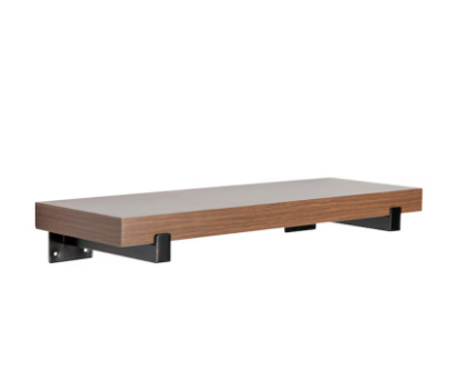 Picture of allen + roth 23.6-in L x 8.25-in D x 3.93-in H Dark Oak Rectangular Shelf Kit