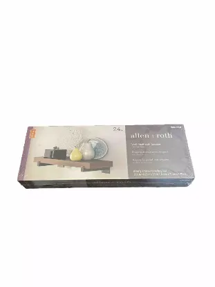 Picture of allen + roth 23.6-in L x 8.25-in D x 3.93-in H Dark Oak Rectangular Shelf Kit