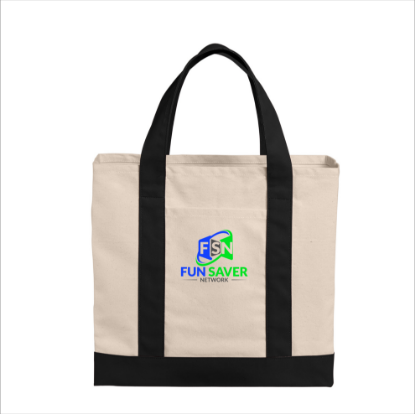 Picture of Port Authority® Cotton Canvas Two-Tone Tote