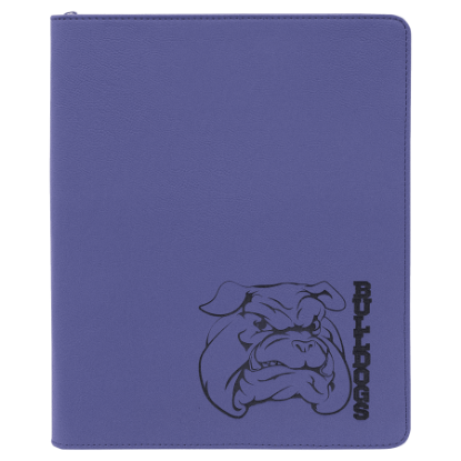 Picture of 9 1/2" x 12" Zippered Laserable Leatherette Portfolio with Notepad