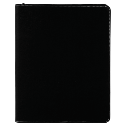 Picture of 9 1/2" x 12" Zippered Laserable Leatherette Portfolio with Notepad