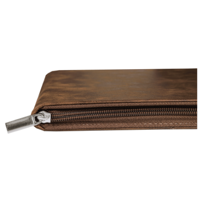 Picture of 9 1/2" x 12" Zippered Laserable Leatherette Portfolio with Notepad