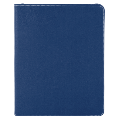 Picture of 9 1/2" x 12" Zippered Laserable Leatherette Portfolio with Notepad