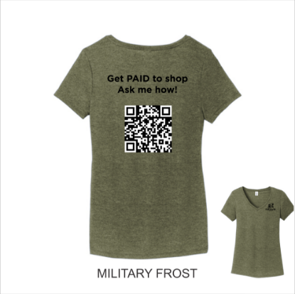 Picture of "Get Paid To Shop" District ® Perfect Tri ® Tee - Ladies V Neck