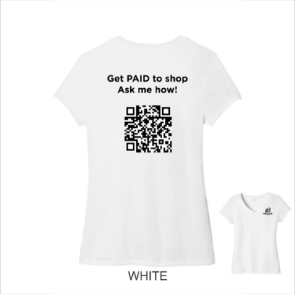 Picture of "Get Paid To Shop" District ® Perfect Tri ® Tee - Ladies V Neck