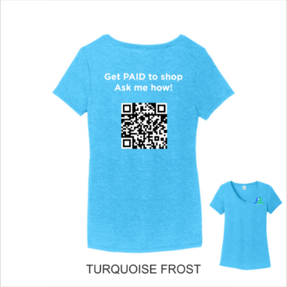 Picture of "Get Paid To Shop" District ® Perfect Tri ® Tee - Ladies V Neck