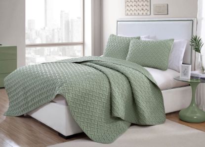 Picture of Nina Embossed Quilt Set - VCNY Home-Twin-Sage Green
