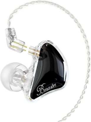 Picture of BASN Bmaster 2-Pin Triple Drivers in Ear Monitor Headphone with Two Detachable Cables-Black