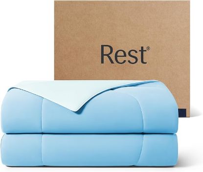 Picture of REST® Evercool® Cooling Comforter-Full/Queen-Aqua Blue-90" x 90"