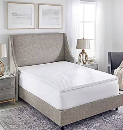Picture of Bodipedic™ Home 1.5 Inch Gel Comfort Mattress Foam Topper-White-Full 53" x 74"
