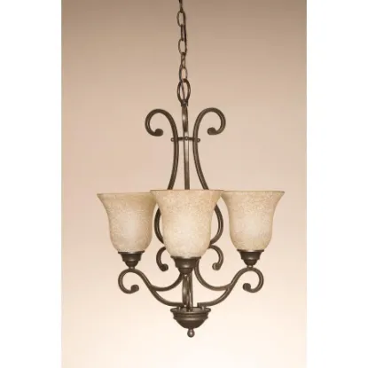 Picture of Portfolio Linkhorn 3-Light Iron Stone Vintage Dry Rated Chandelier