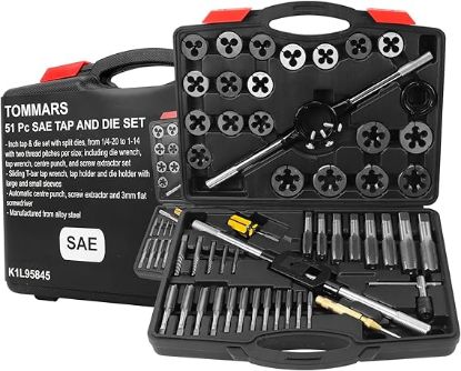 Picture of TOMMARS 51-Pc 1/4-20 to 1-14 Jumbo Tap and Die Set