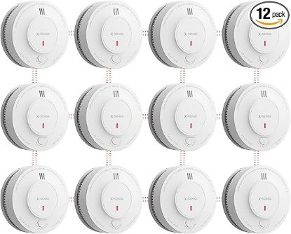 Picture of 12-Pack X-Sense Wireless Interconnected Smoke Detector Fire Alarm