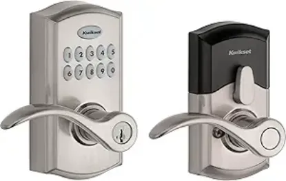 Picture of Kwikset SmartCode 955 Pembroke Light Commercial 10-Button Keypad Electronic Lever-Satin Nickel