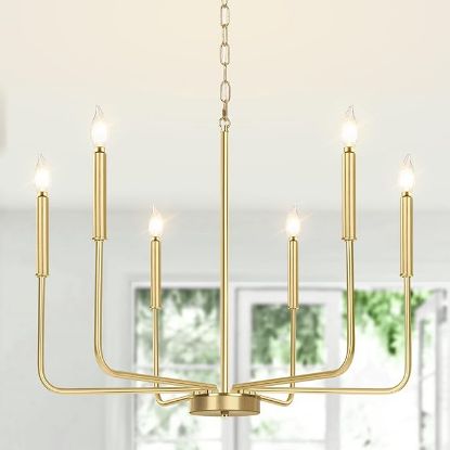 Picture of 6-Light Gold Chandelier