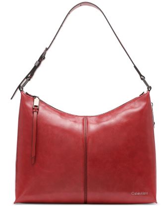 Picture of Calvin Klein Max Top Zipper Shoulder Bag with Adjustable Straps - Ruby Red