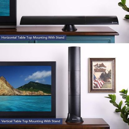 Picture of ANTOP AT-500SBS Black HD Smart BAR Amplified Indoor HDTV＆FM Antenna with 80-Mile Range