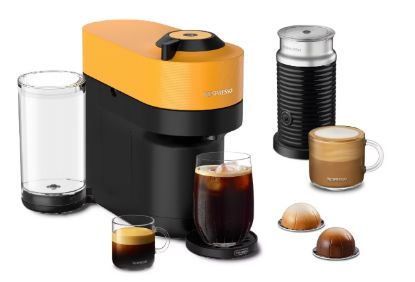 Picture of Nespresso Vertuo Pop+ Combination Espresso and Coffee Maker with Milk Frother-Color Mango