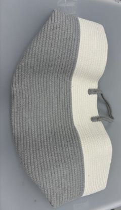 Picture of Large Cotton Rope Storage Basket-Cream/Gray