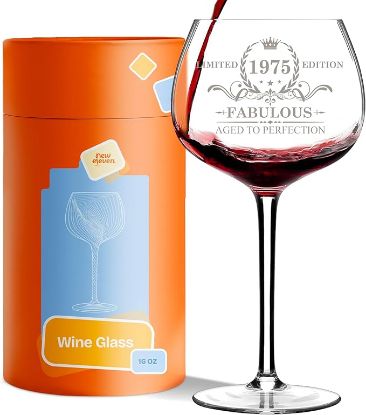 Picture of NewEleven 50th Birthday Gift For Her-16 oz Wine Glass