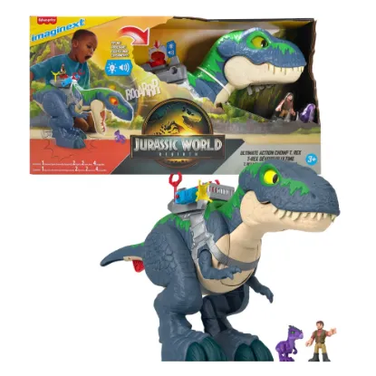 Picture of Fisher-Price Imaginext Jurassic World Rebirth Ultimate Action Chomp T. rex Dino Toy & Action Figures