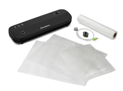 Picture of FoodSaver Space-Saving Vacuum Sealer with Bags and Roll - Black