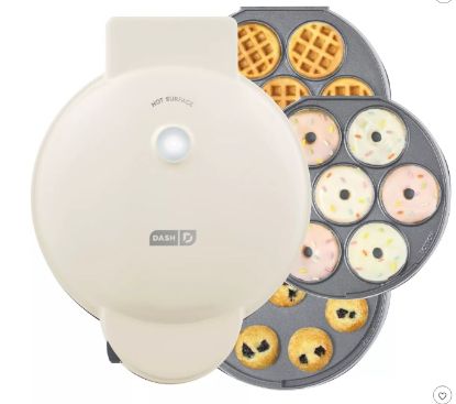 Picture of Dash MultiMaker Treat Maker System with Waffle Bite, Mini Donut, & Mini Cupcake Plates - Cream