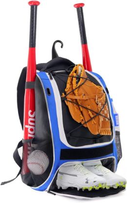 Picture of WOLT Youth Baseball Bag-Blue/Black-BAG ONLY