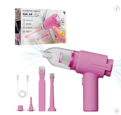Picture of Sharper Image Dual Air Cordless Vacuum and Blower Pink