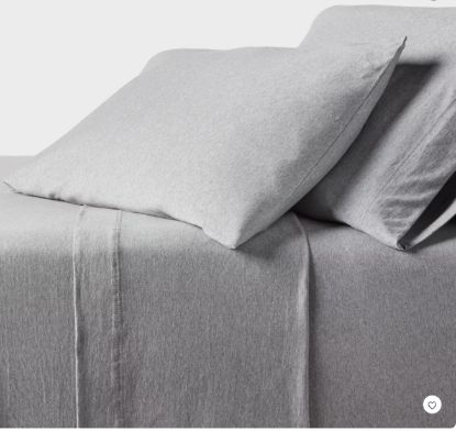 Picture of Theshold King Cotton Jersey Sheet Set - Heather Gray