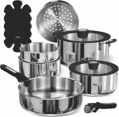 Picture of CAROTE 14pcs Stainless Steel Cookware Set