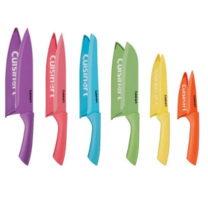 Picture of Cuisinart Advantage 12pc Ceramic-Coated Color Knife Set with Blade Guards-Multicolor