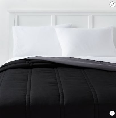 Picture of Room Essentials™ Twin/XL TWIN Lofty Microfiber Comforter - Black