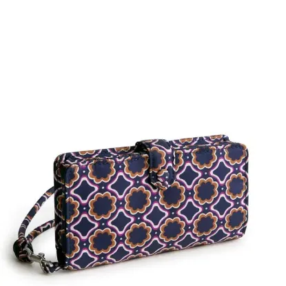 Picture of Vera Bradley Phone Wristlet-Lattice Florets in Navy Blue